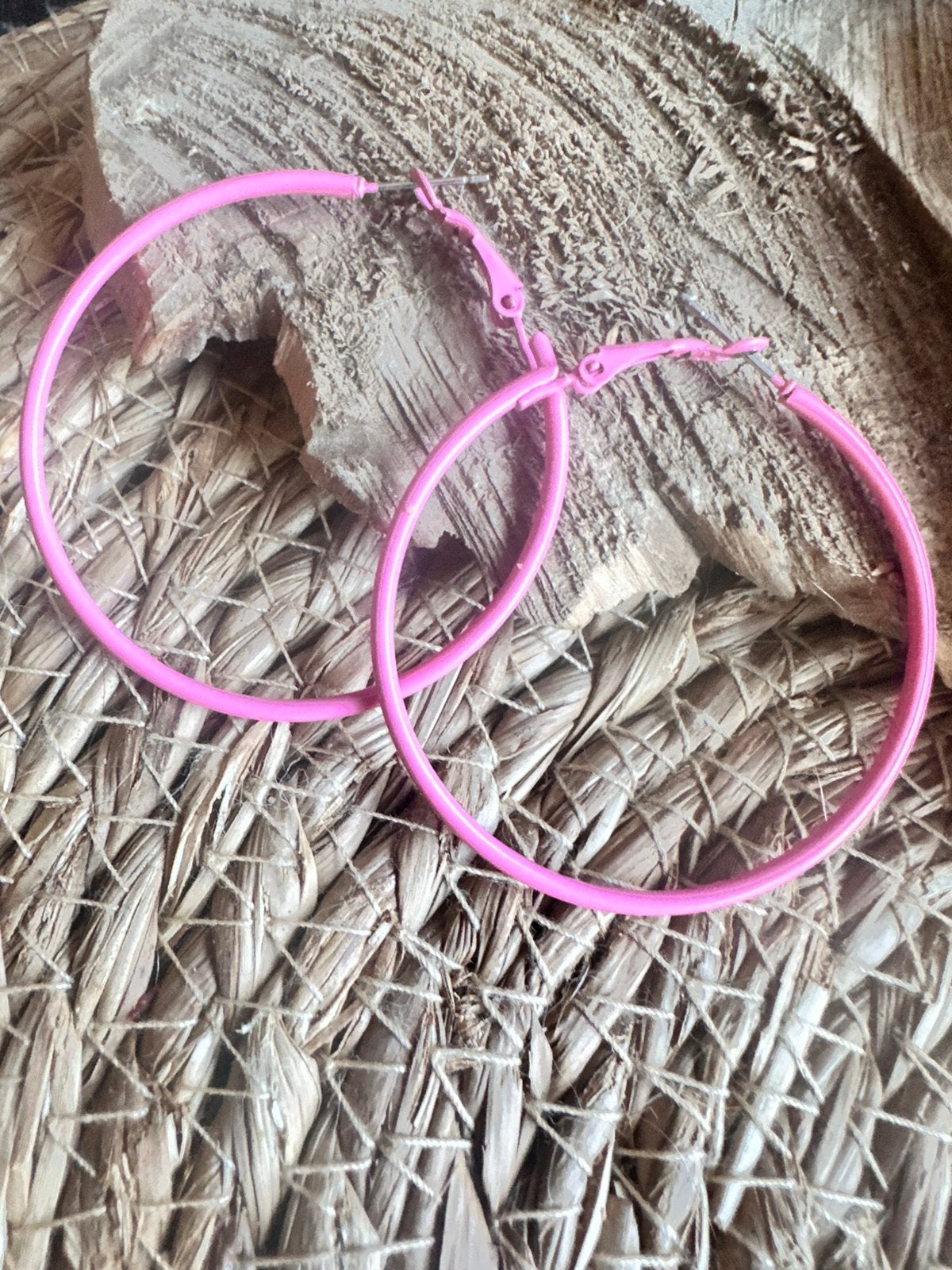 Boho oorbellen / roze / creolen / ringen / nieuw, Ophalen of Verzenden, Nieuw
