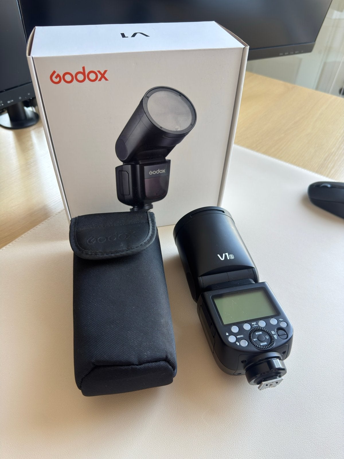 Godox V1 flitser voor Sony camera's, Externe flitser, Ophalen of Verzenden, Zo goed als nieuw, Sony