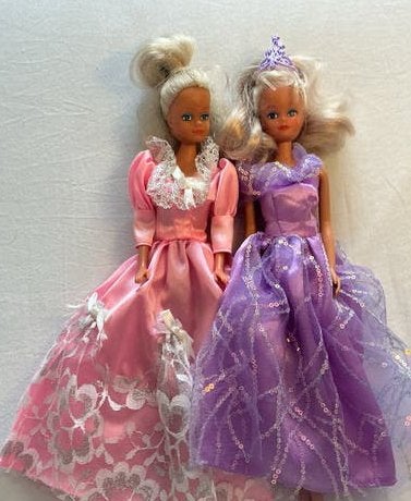 Vintage Simba poppen - set van 2 prinsessenpoppen, Verzamelen, Poppen, Ophalen of Verzenden, Gebruikt, Pop