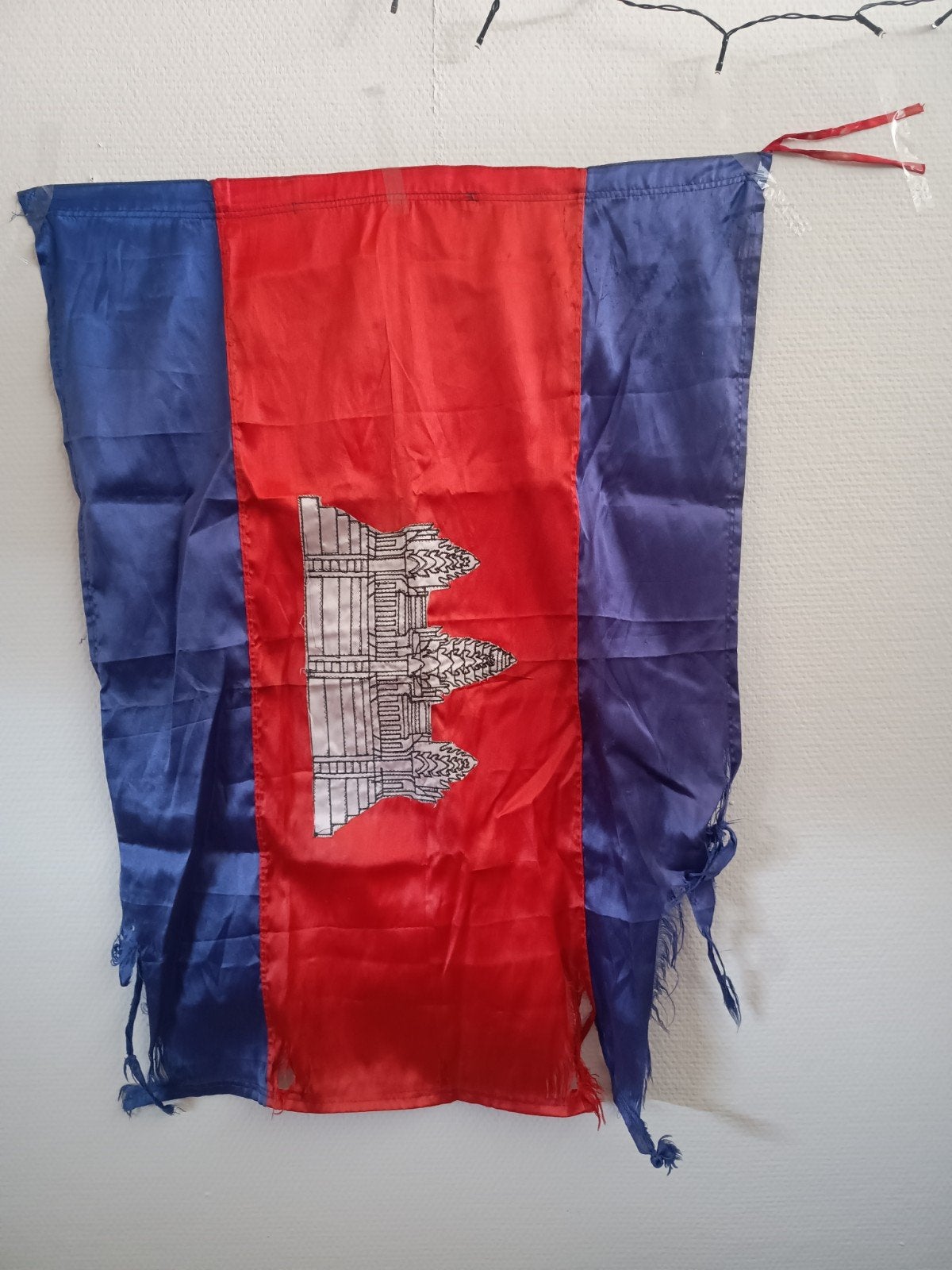 Unieke Cambodjaanse bootvlag van vissersboot - Koh Sdach, Ophalen of Verzenden, Gebruikt