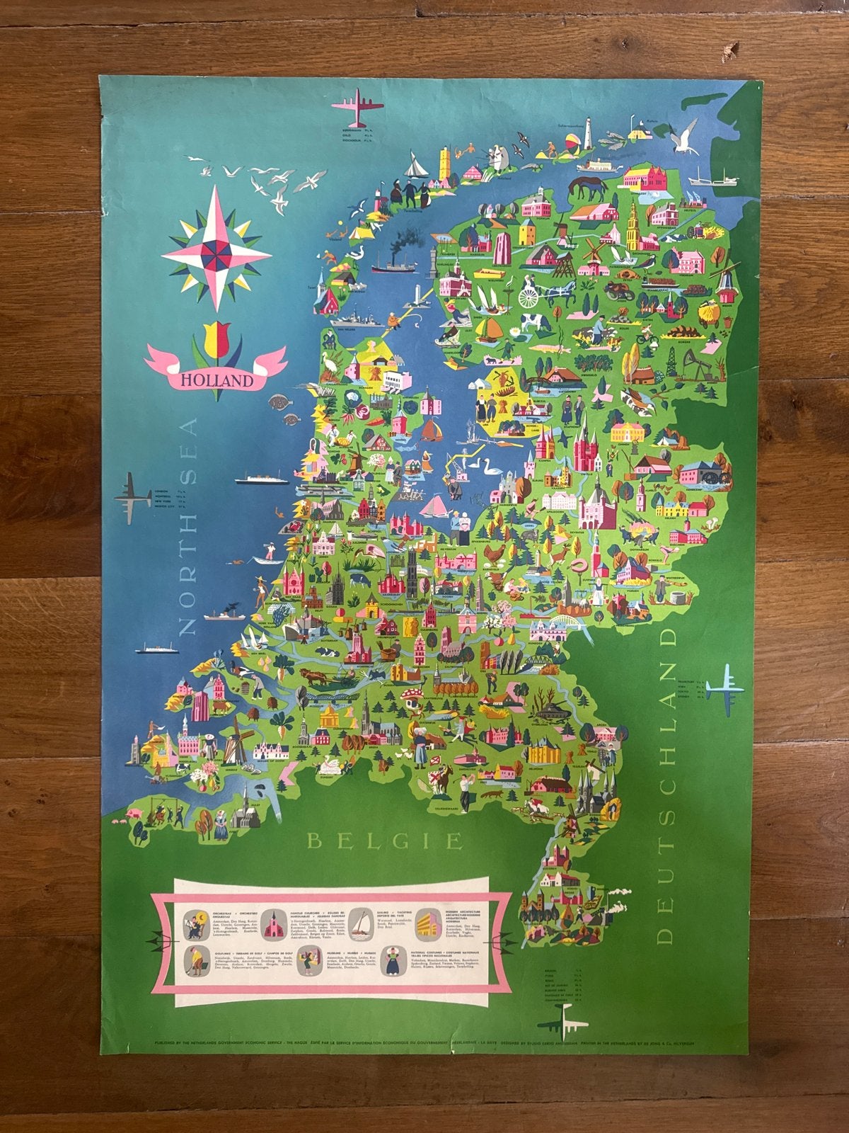 Vintage Holland Toeristenkaart - Jaren '50 - Studio Certo, Gebruikt, Ophalen of Verzenden, 1940 tot 1960, Prent