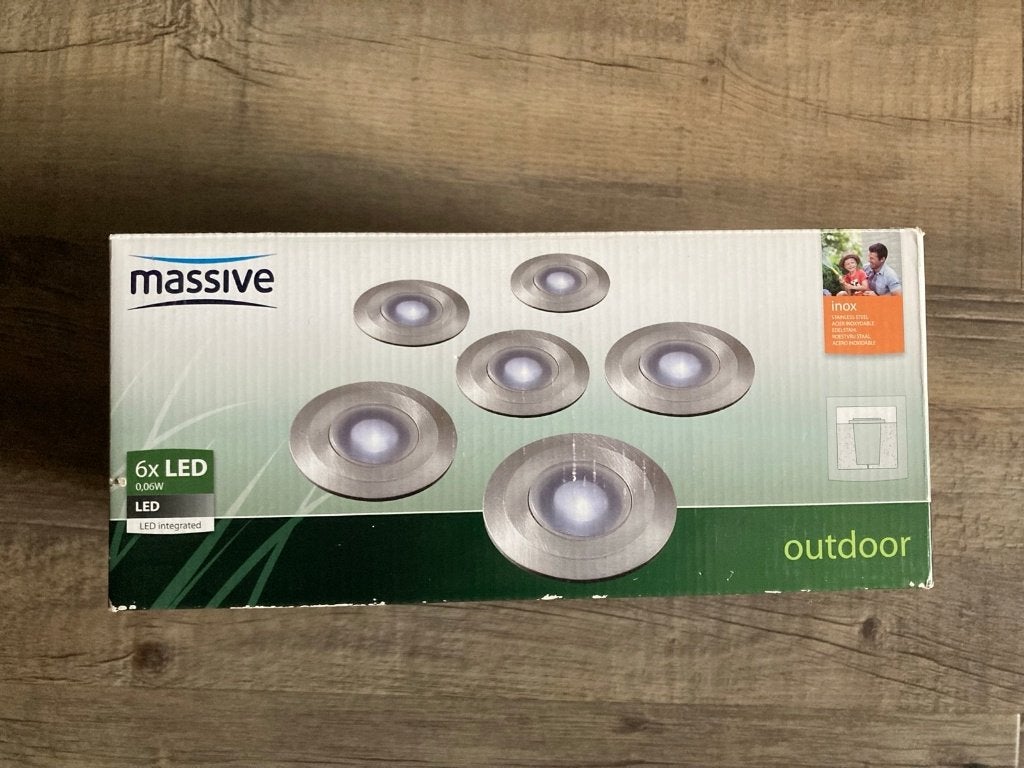 6x Massive LED Grondspots voor buiten (nieuw in verpakking!), Kunststof, Minder dan 50 watt, Nieuw, Ophalen of Verzenden