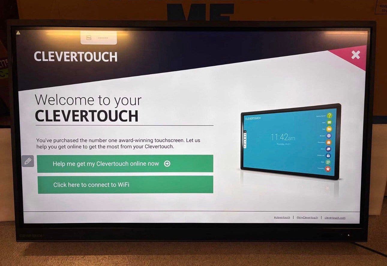 Clevertouch smart scherm Impact Plus 2 interactive 4k 65inch, Diversen, Ophalen of Verzenden, Mobiel, Zo goed als nieuw, Digiboard