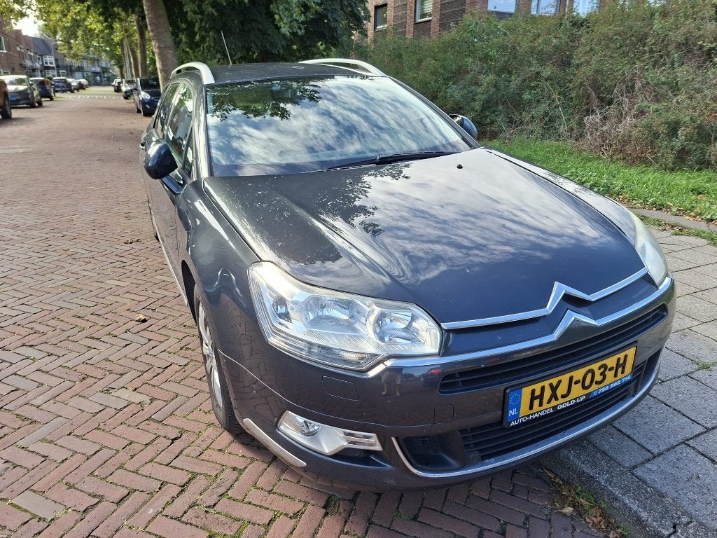 Citroën C5 1.6 THP Tourer 2010 Grijs (Beschadigde), Auto's, Voorwielaandrijving, Euro 5, 1578 kg, Overige bekleding