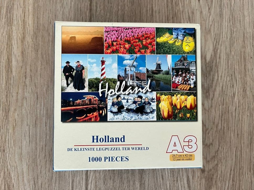 Holland Legpuzzel 1000 Stukjes - De Kleinste Ter Wereld, Ophalen, 500 t/m 1500 stukjes, Gebruikt, Legpuzzel