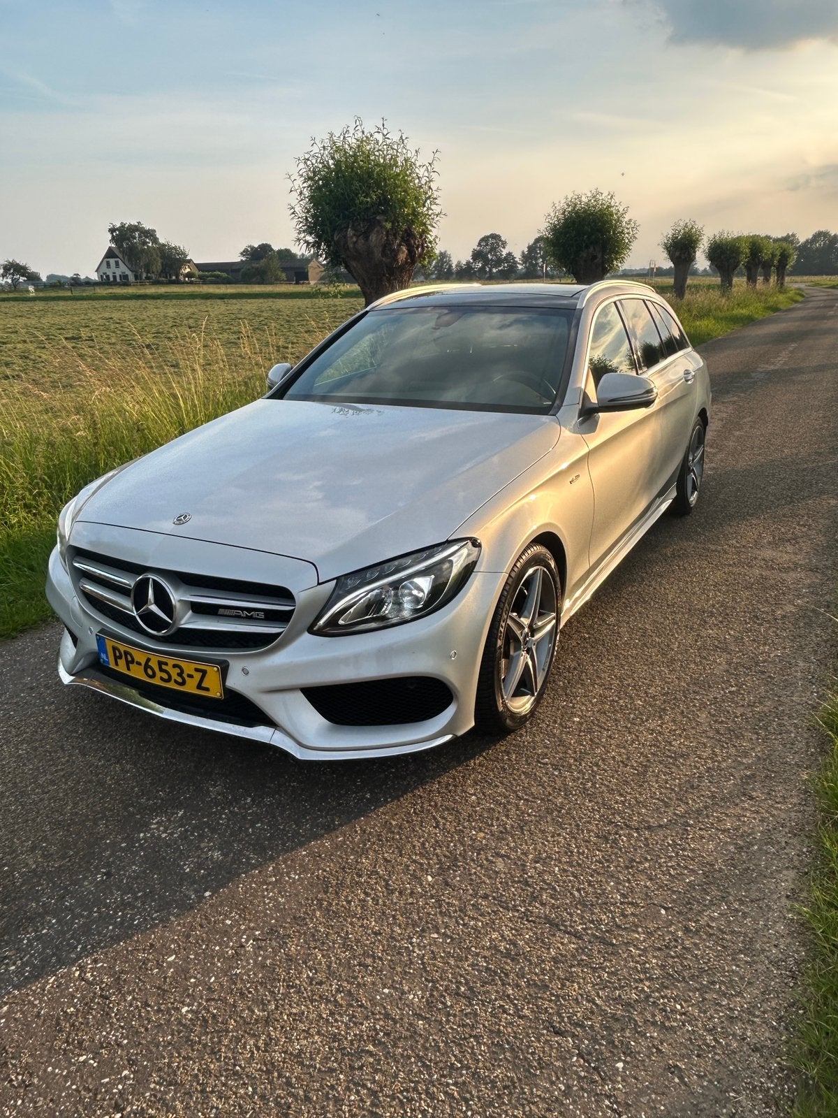 Mercedes-Benz C-Klasse C180 1.6 115KW Aut7 Estate 2017 Grijs, Auto's, Mercedes-Benz, Particulier, C-Klasse, Achteruitrijcamera