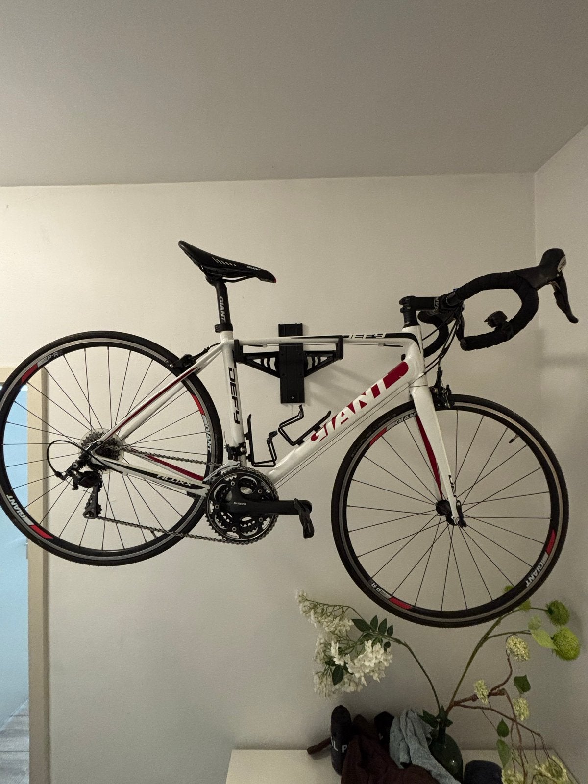 Giant Defy racefiets - M - Wit/Rood, Ophalen, 28 inch, Gebruikt, Velgrem