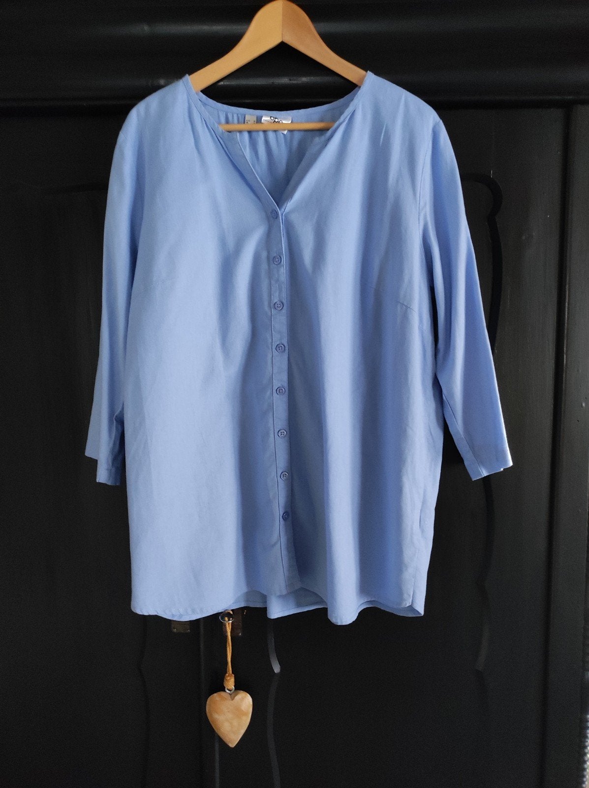 Bonprix blouse blauw maat 46 linnen /katoen, Ophalen of Verzenden, Zo goed als nieuw, Maat 46/48 (XL) of groter, Blauw