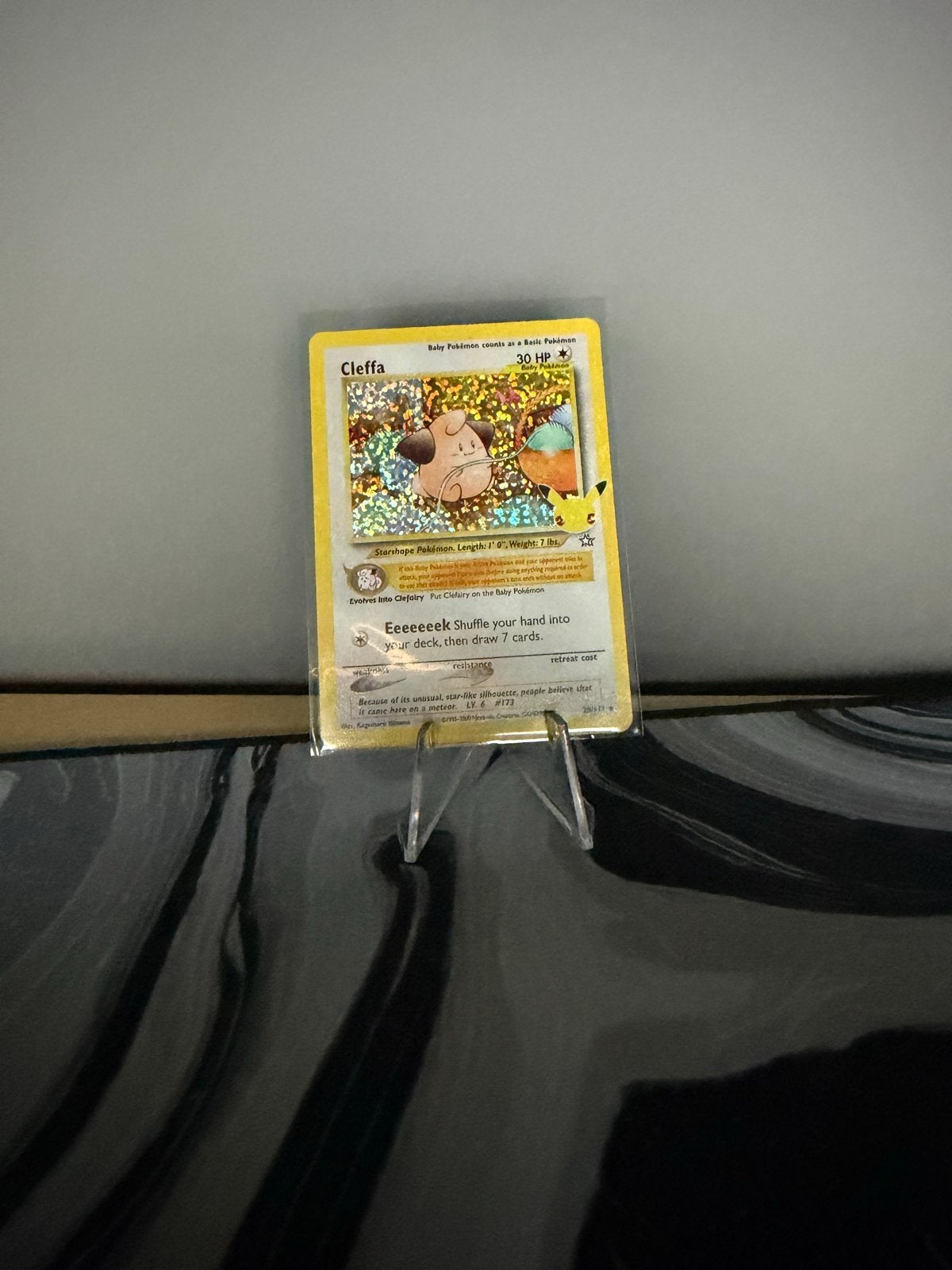 Zeldzame Cleffa Pokémon Kaart - Neo Genesis Set, Ophalen of Verzenden, Zo goed als nieuw, Losse kaart, Foil