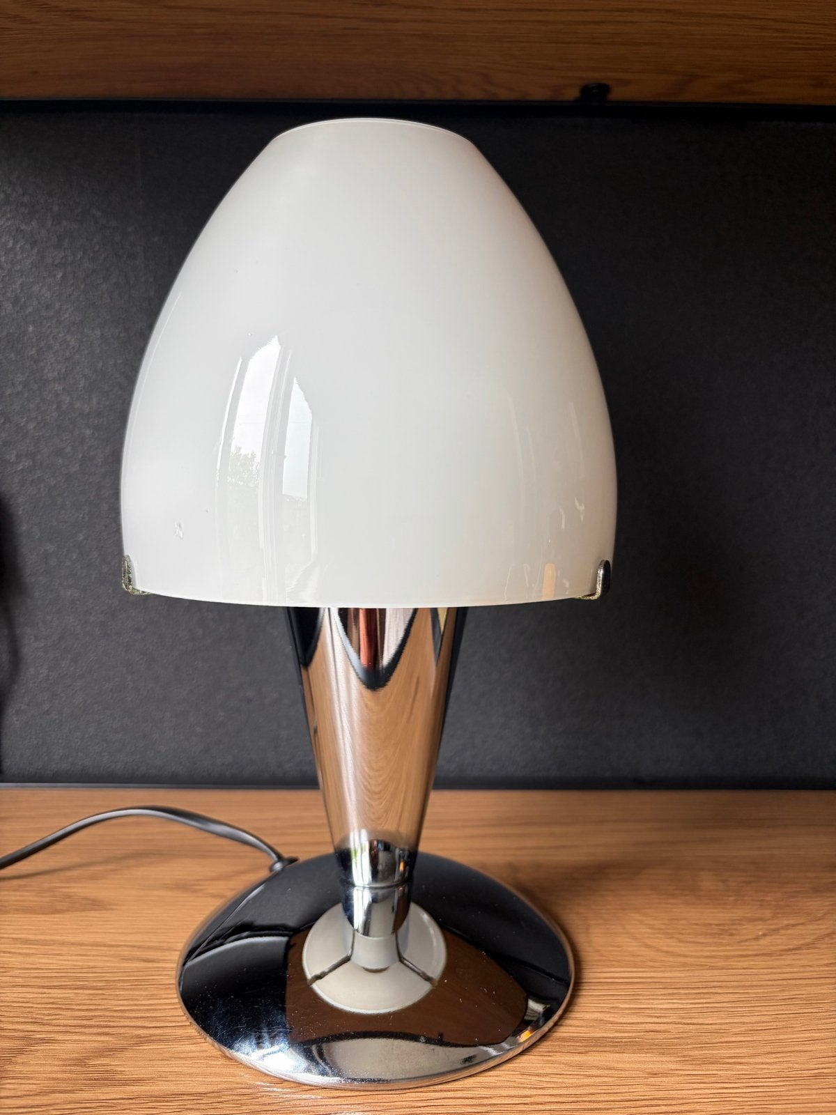 Vintage IKEA Sextett Tafellamp - Chroom en Opaalglas, Vintage, E14 (klein), Wit, Ophalen of Verzenden