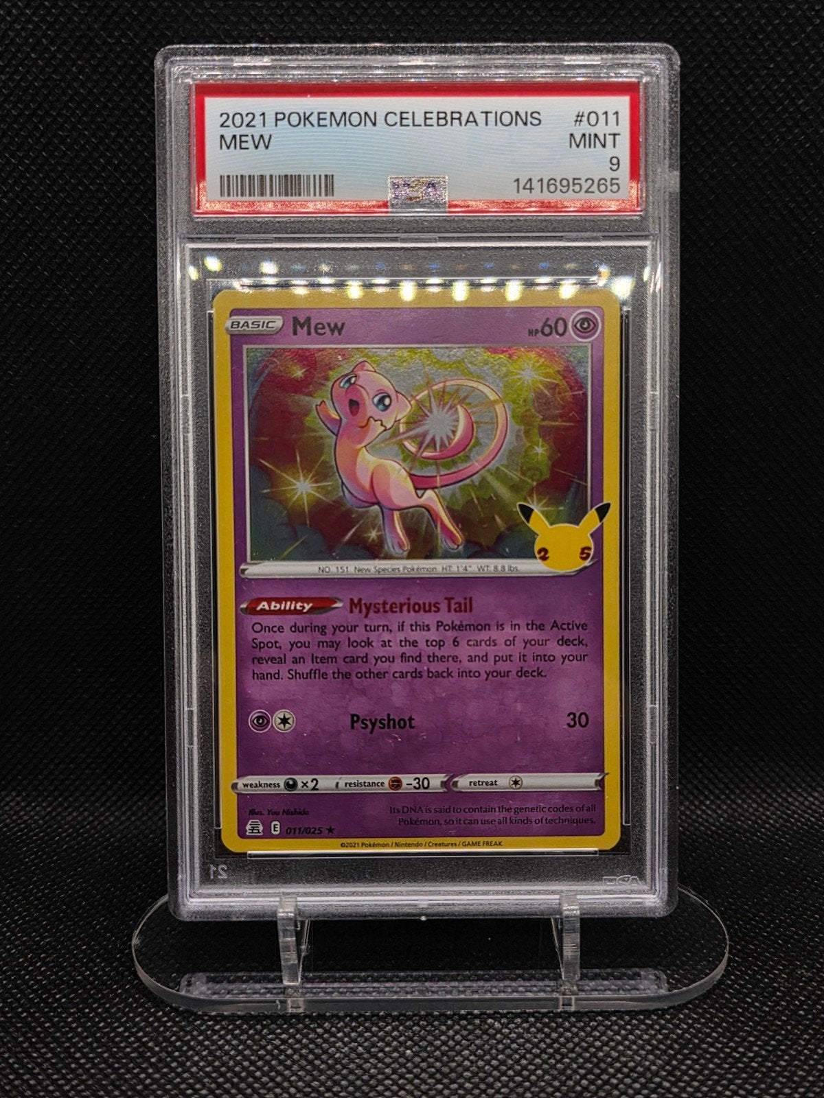 Mew 011/025 - Celebrations 25th Anniversary - PSA 9 MINT, Ophalen of Verzenden, Zo goed als nieuw