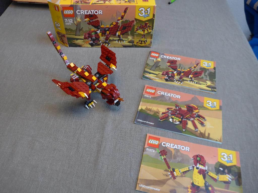 Lego Creator 3in1 31073 Mythische Wezens compleet, Ophalen of Verzenden, Zo goed als nieuw, Complete set, Lego