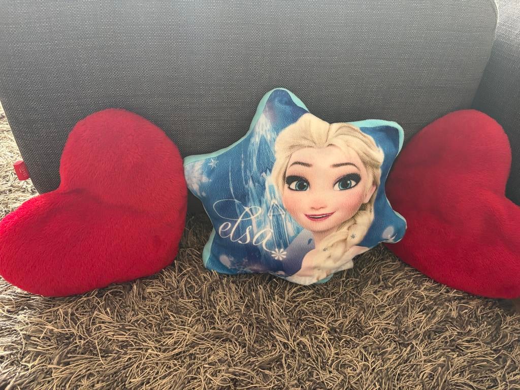 Frozen Elsa kussen, Ophalen of Verzenden, Zo goed als nieuw, Kleed of Kussen