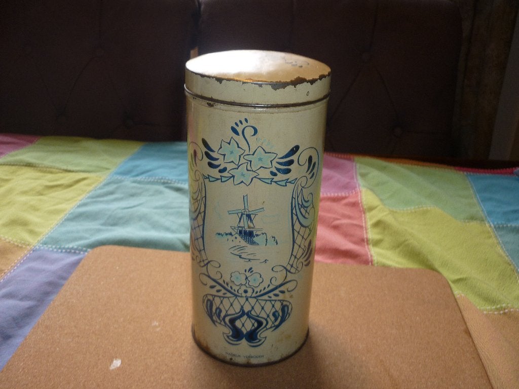 Vintage blik Van Der Meulen beschuit in redelijke staat, Ophalen of Verzenden, Gebruikt, Beschuit, Overige merken