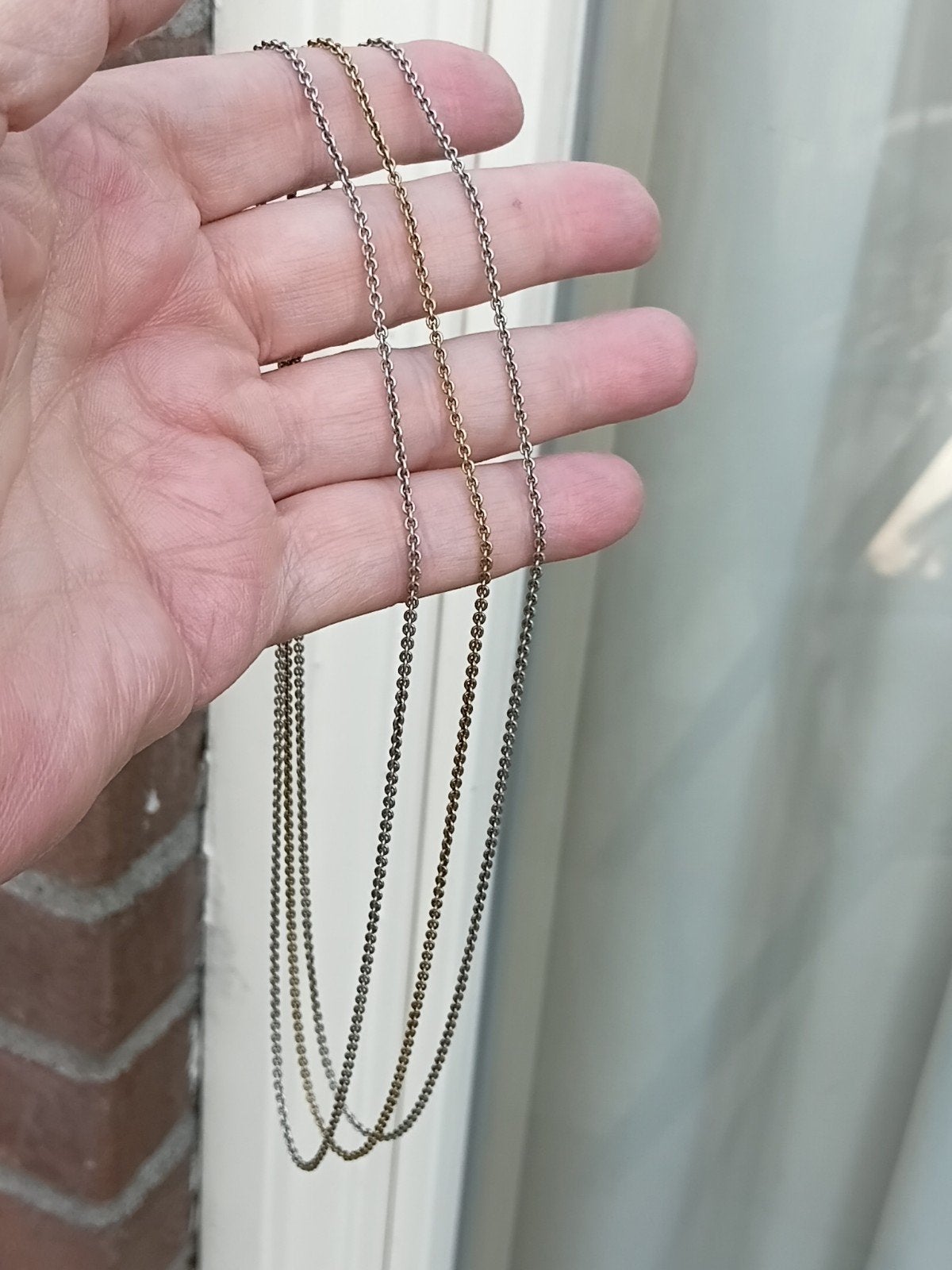 mooie zilveren ketting, Sieraden, Tassen en Uiterlijk, Antieke sieraden, Ophalen of Verzenden