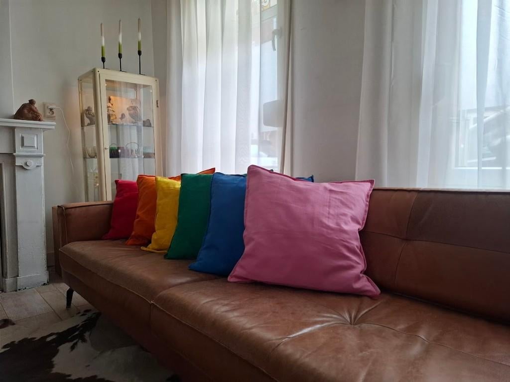 lederen bank, Ophalen, Gebruikt, Minder dan 75 cm, Leer