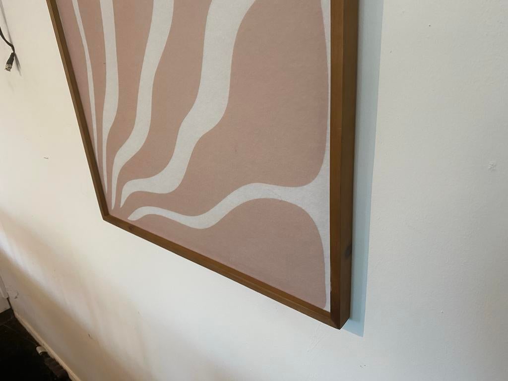 Wandpaneel taupe/wit 60x90 - Hoge korting!, Ophalen