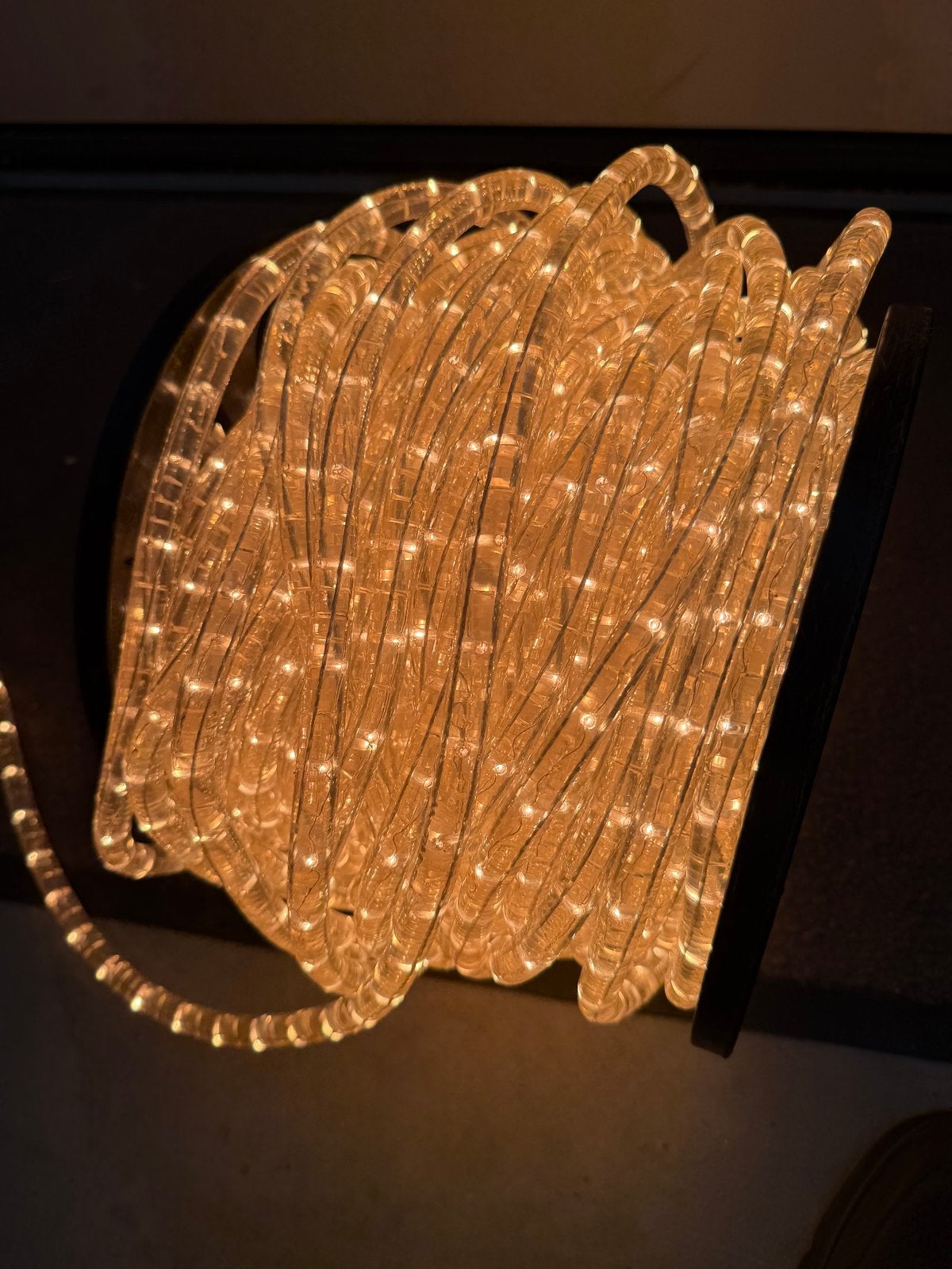 Lichtslang 45m met 1620 warm gele gloeilampjes, Overige merken, Gebruikt, Waterbestendig, Kunststof