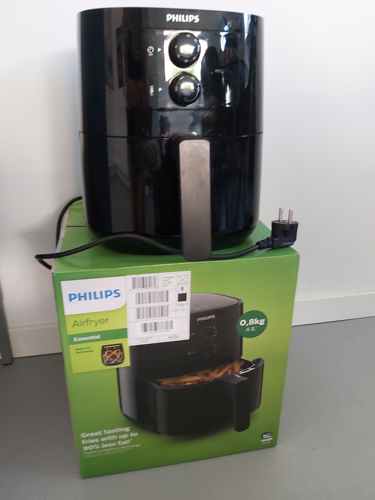 Philips Airfryer Essential HD9200/90 - Zwart, Ophalen, Zo goed als nieuw, Airfryer, 750 t/m 999 gram