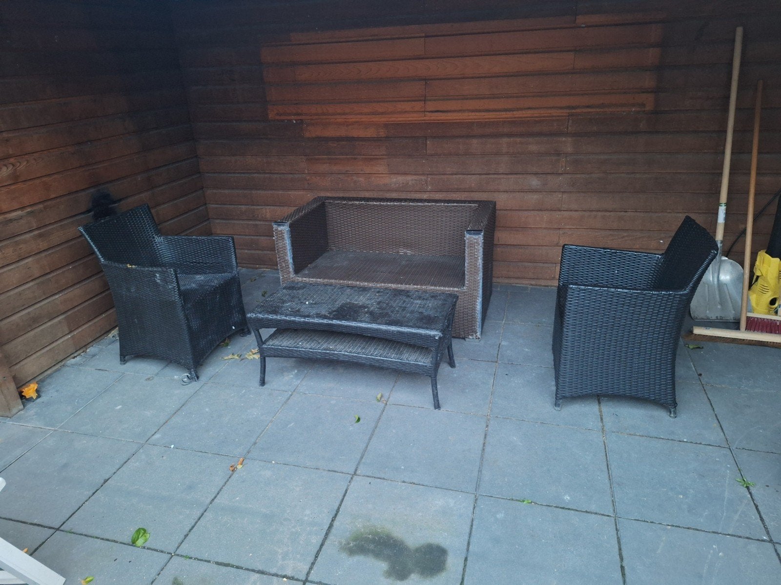 Loungeset, Tuin en Terras, Tuinsets en Loungesets, Ophalen, 4 zitplaatsen, Gebruikt, Bank