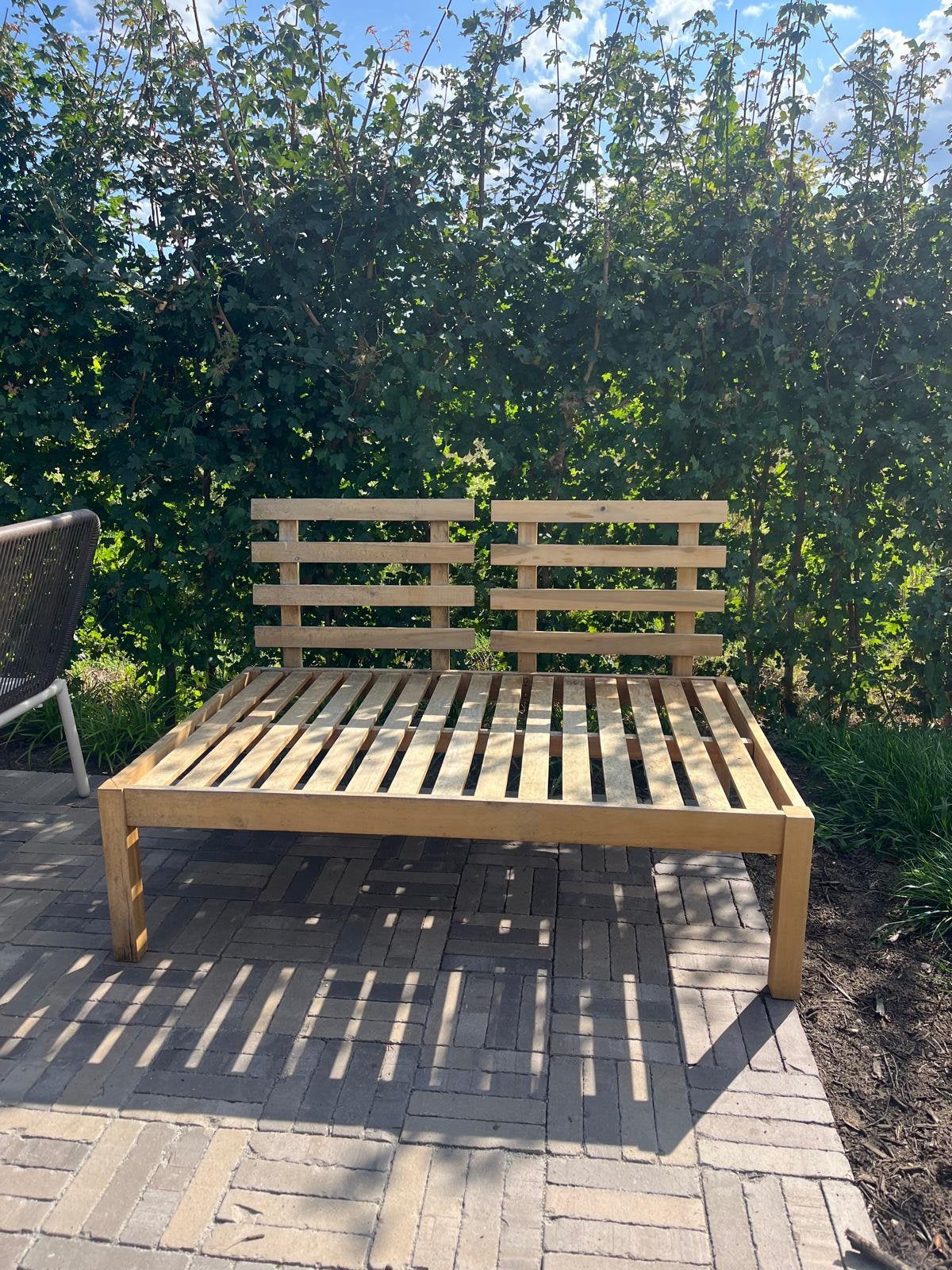 Houten tuinbank, Tuin en Terras, Tuinbanken, Ophalen, Gebruikt, Hout