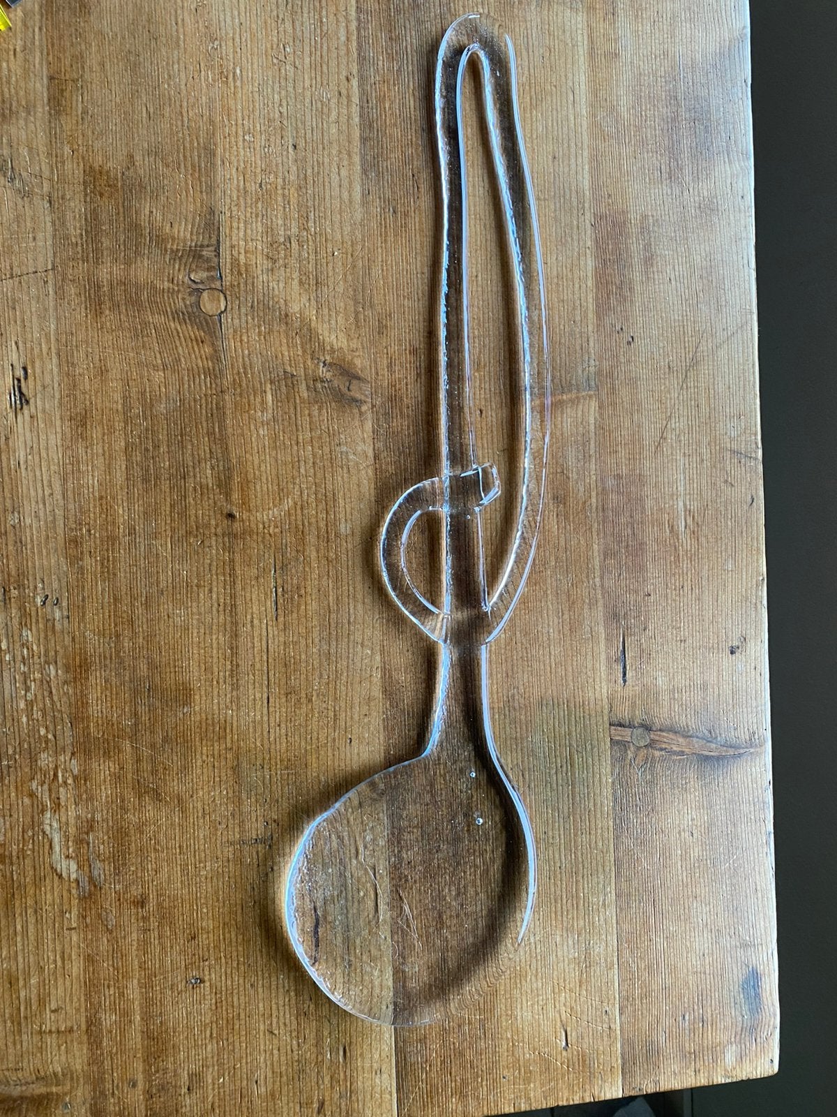 Glazen raamhanger - wanddecoratie muzieknoot, Ophalen of Verzenden, Gebruikt, Glas, Decoratieobject