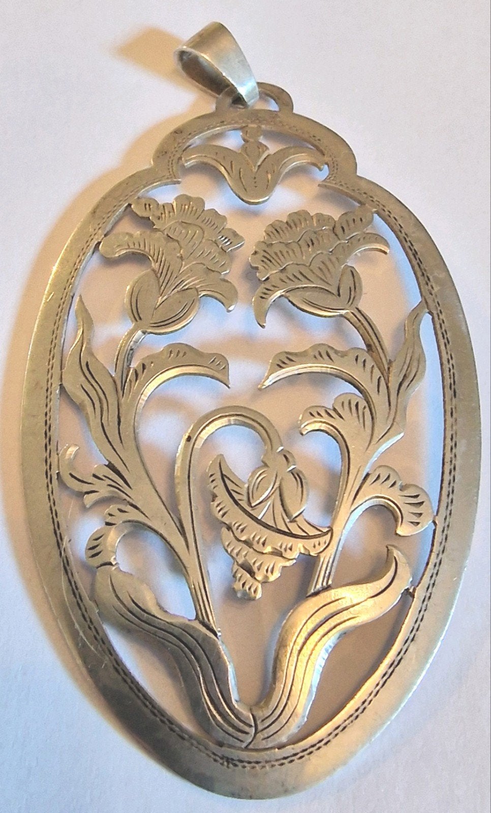 Art Nouveau zilveren hanger., Ophalen of Verzenden
