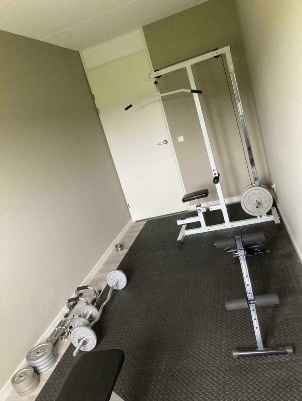 Complete Fitnes Set: Krachtstation, Halters/bank en Buikspie, Ophalen, Gebruikt, Benen, Overige typen