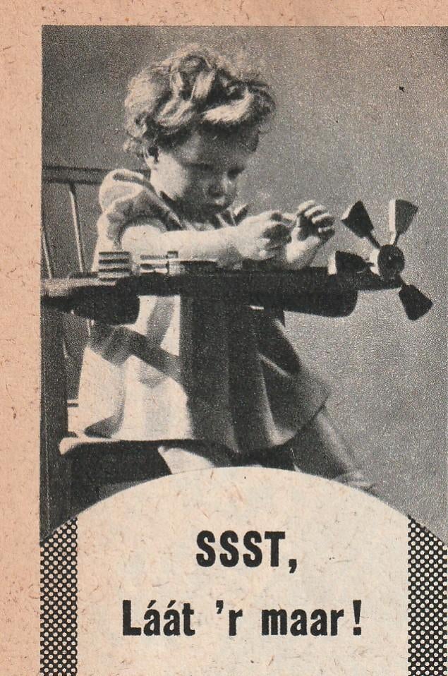 Retro reclame 1955 Eru smeerkaas zuivel kindje kinderstoel, Verzenden, Overige typen