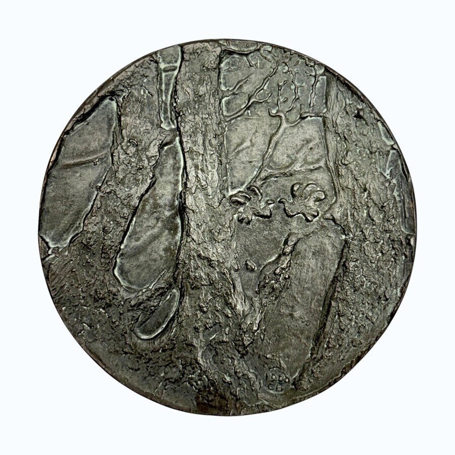 Guus Hellegers - bronzen penning 'vier liedjes van verlangen, Ophalen of Verzenden