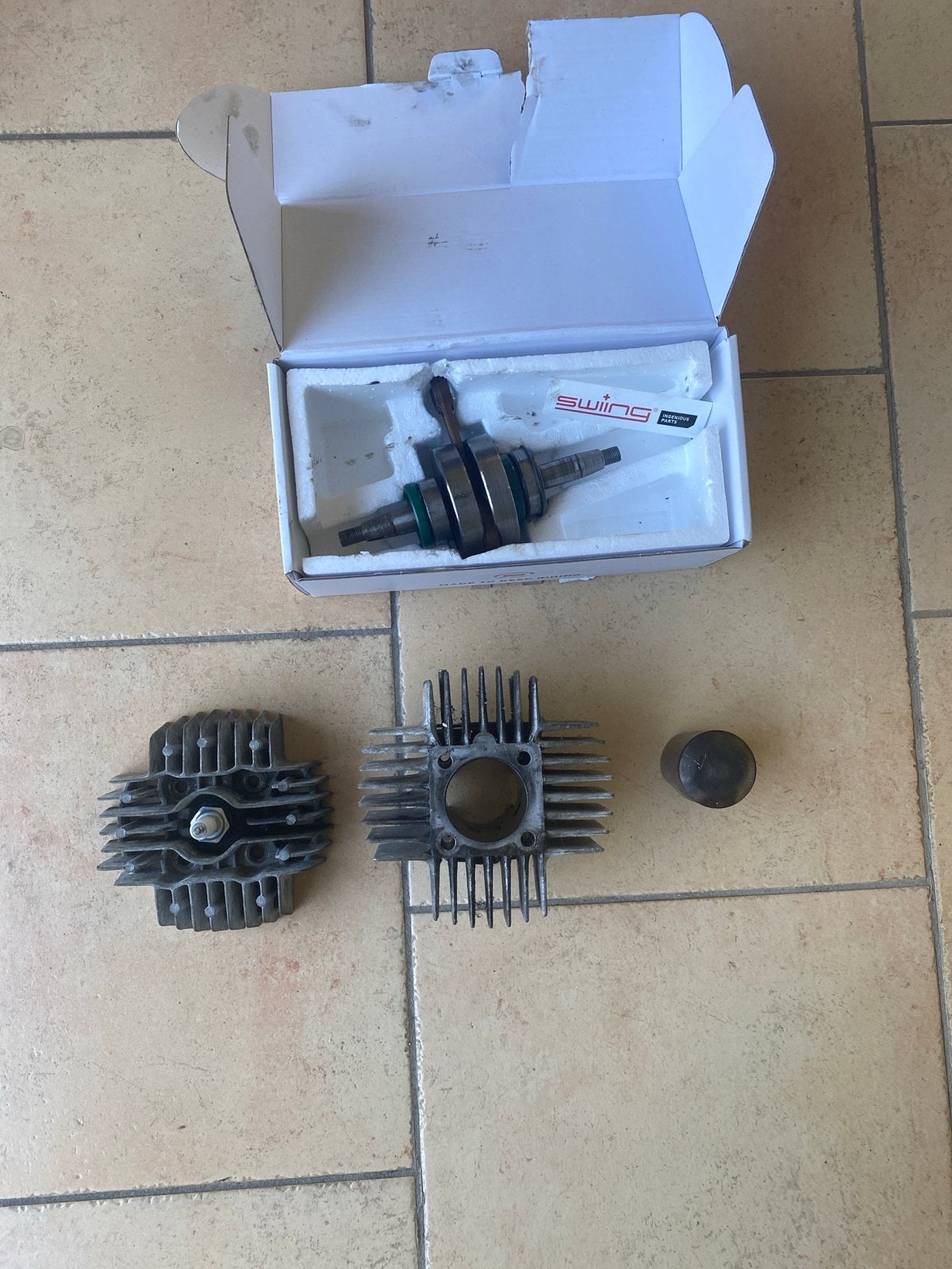 Puch 70cc Airsal cilinder, zuiger, kop en krukas, Ophalen of Verzenden, Gebruikt, Cilinder