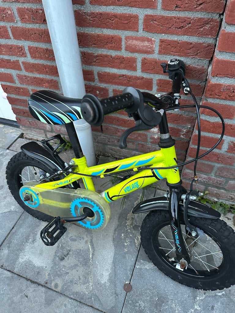 Kinderfiets met zijwieltjes 12 inch, Ophalen, Zijwieltjes, Gebruikt, Velgrem