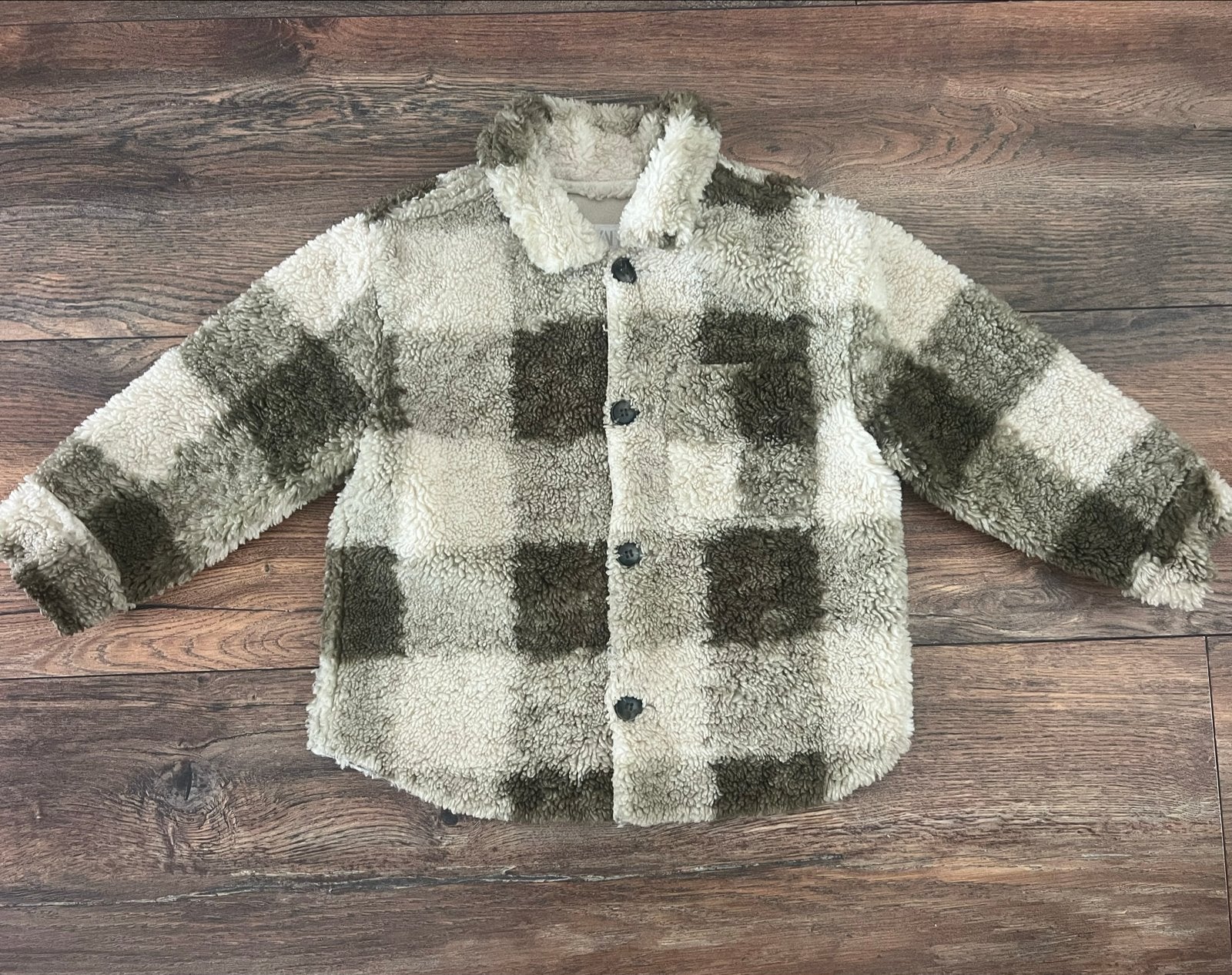 Zara Geruite Teddy Jas - Maat 110 (4-5 jaar), Ophalen of Verzenden, Zo goed als nieuw, Jongen of Meisje