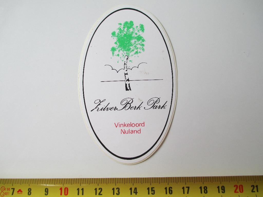 sticker Nuland Vinkeloord   Zilver Berk Park, Ophalen, Zo goed als nieuw