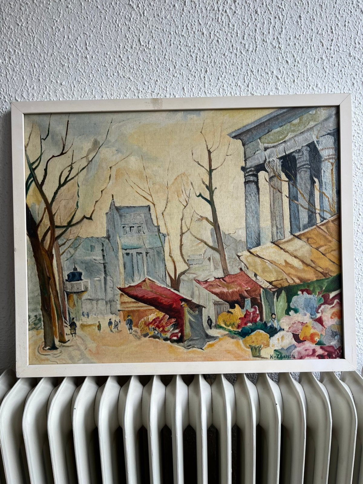 Schilderij Parijs, Doek, Impressionistisch, Ophalen of Verzenden, Olieverf