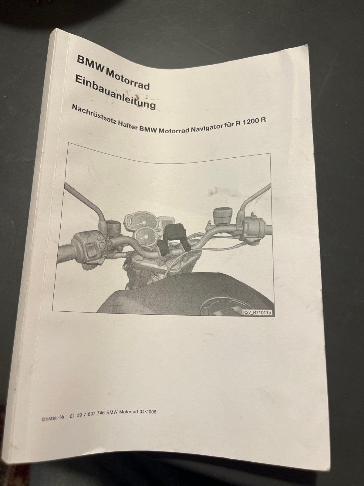 Navigatie Houder BMW R1200R met Zumo 550 aanpassing, Ophalen of Verzenden, Gebruikt