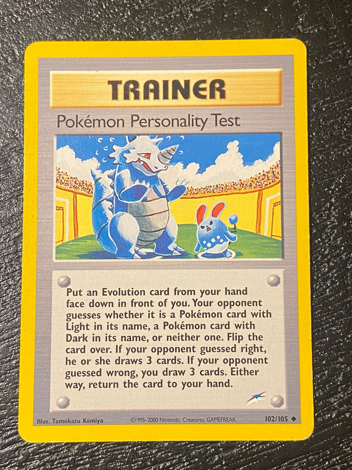 Pokemon Personality Test 102/105 Neo Destiny Pokemon, Ophalen of Verzenden, Zo goed als nieuw, Losse kaart