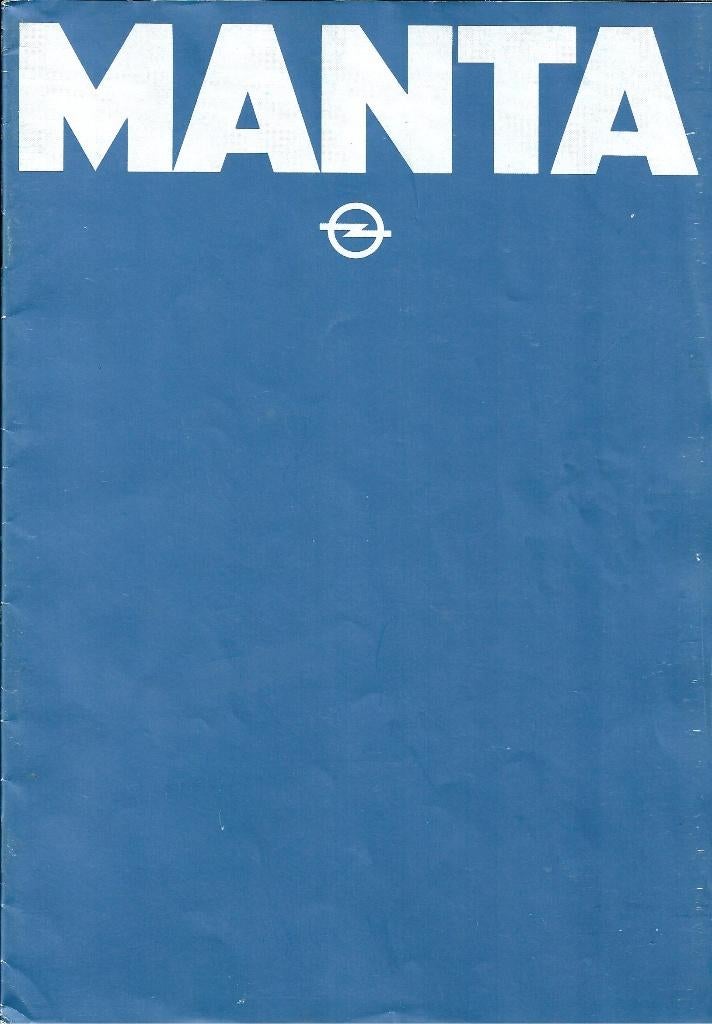 Folder Opel Manta September 1979, Ophalen of Verzenden, Gelezen, Opel