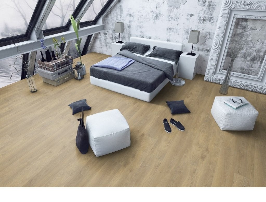 Laminaat Craft Desert Oak 8mm dik 24cm brede 4V Easy click, Bruin, 75 m² of meer, Nieuw, Ophalen of Verzenden
