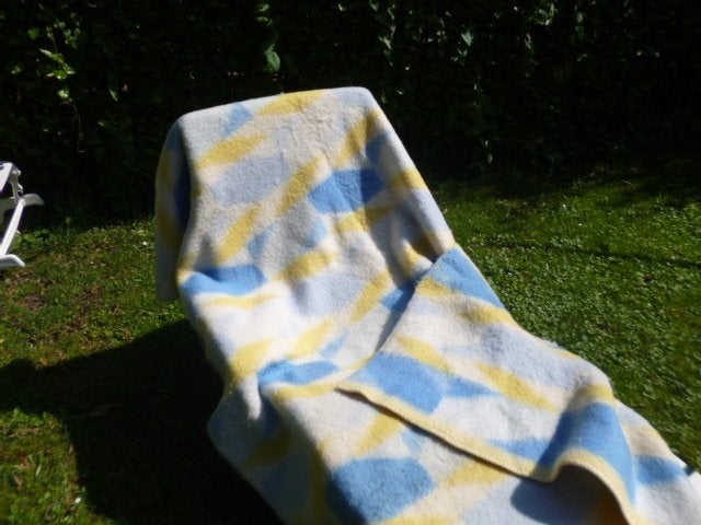 donzige wollen deken 230 x 180 cm  2 pers Hollands Glorie, Ophalen of Verzenden, Gebruikt