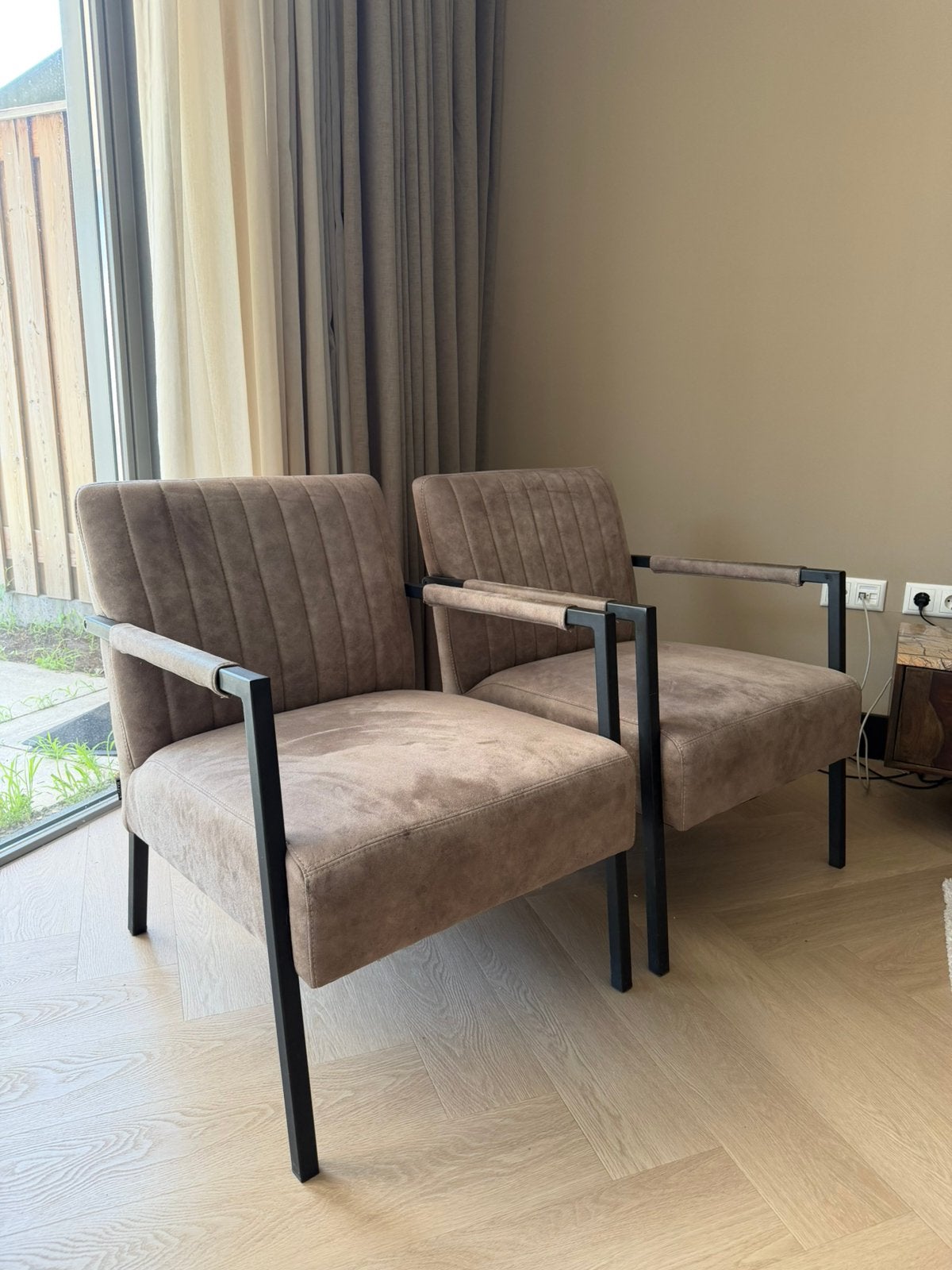 2 heerlijke fauteuils, Ophalen, Zo goed als nieuw, 75 tot 100 cm, 50 tot 75 cm