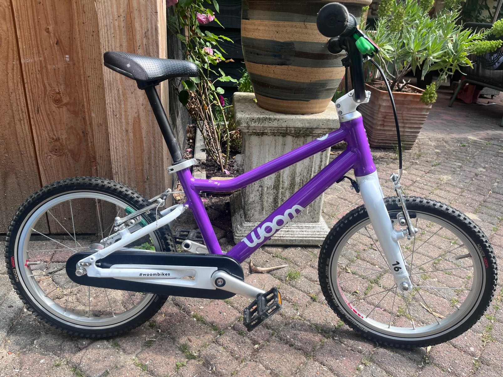 Mooie paarse Woom 3 Kinderfiets (16 inch) – Eerste eigenaar!, Ophalen, Zo goed als nieuw, 16 tot 20 inch