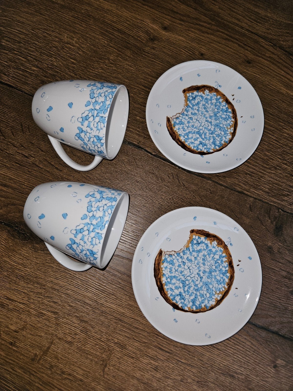 Bordjes en mokken Blauwe muisjes Douwe Egberts, Ophalen of Verzenden