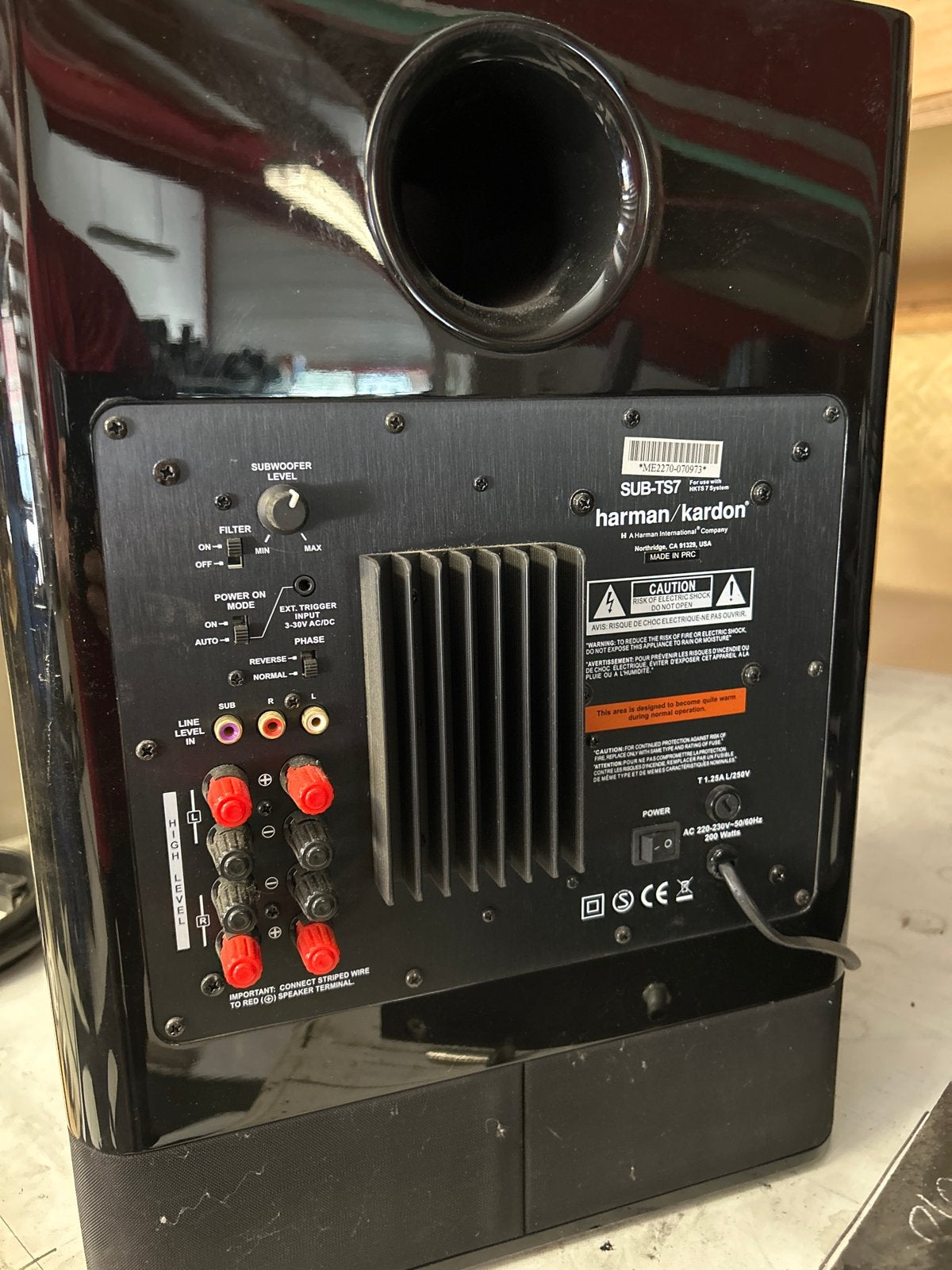 Harman Kardon SUB-TS7 Subwoofer, Gebruikt, Subwoofer, Geschikt voor surround/home cinema, Harman Kardon