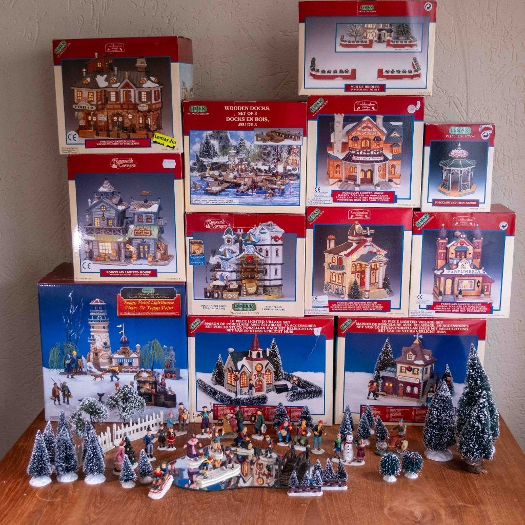Grote Lemax verzameling, een mooi compleet kerstdorp, Ophalen, Zo goed als nieuw