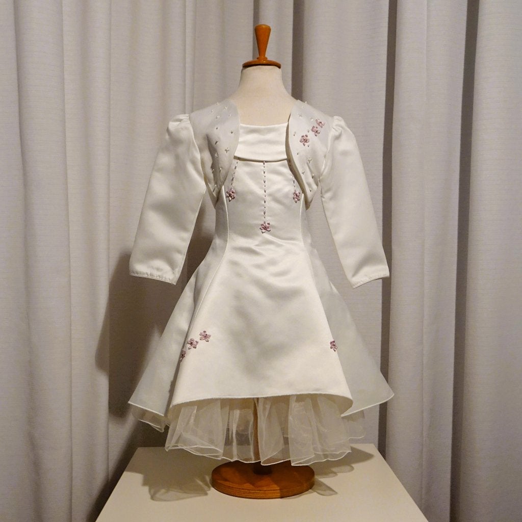 Nieuw ! Maat 110 Mooie Ivoor Witte Bruidsmeisje Prinses Jurk, Kinderen en Baby's, Ophalen of Verzenden, Nieuw, Meisje, Jurk of Rok