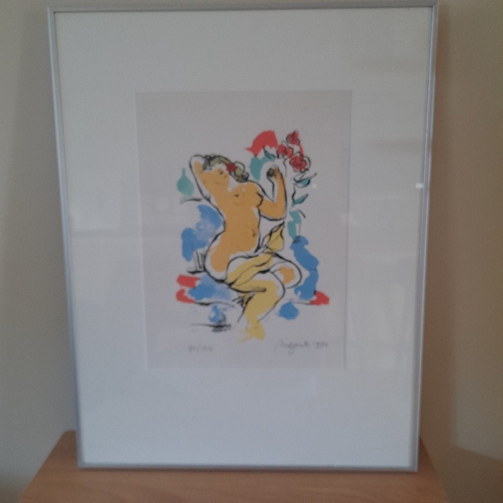 zeefdruk, Ophalen, Gesigneerd, Portret en Figuren, Zeefdruk
