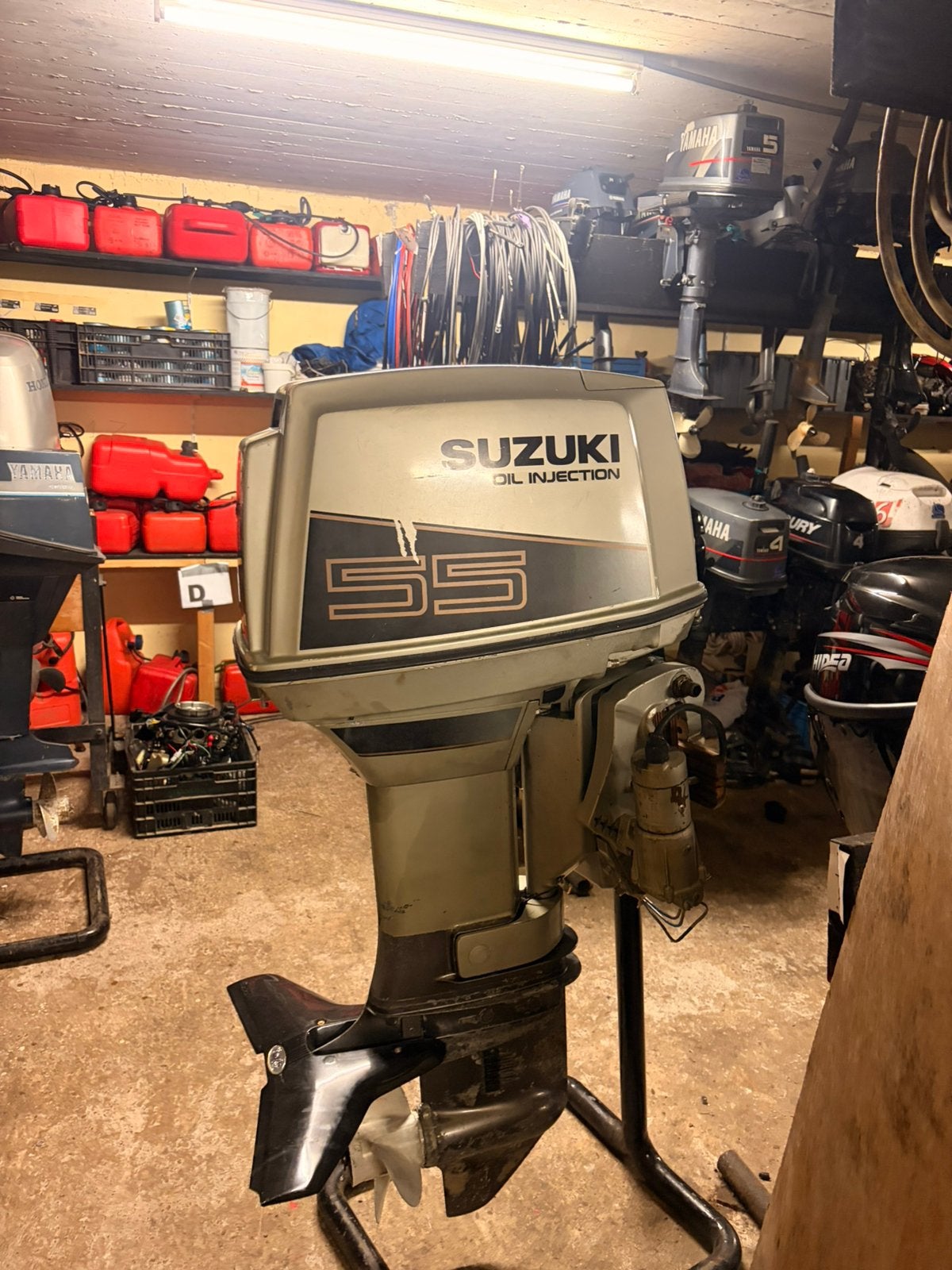 buitenboordmotor 55pk 2t suzuki, powertrim, langstaart, Ophalen, Met afstandsbediening, Zo goed als nieuw, Benzine