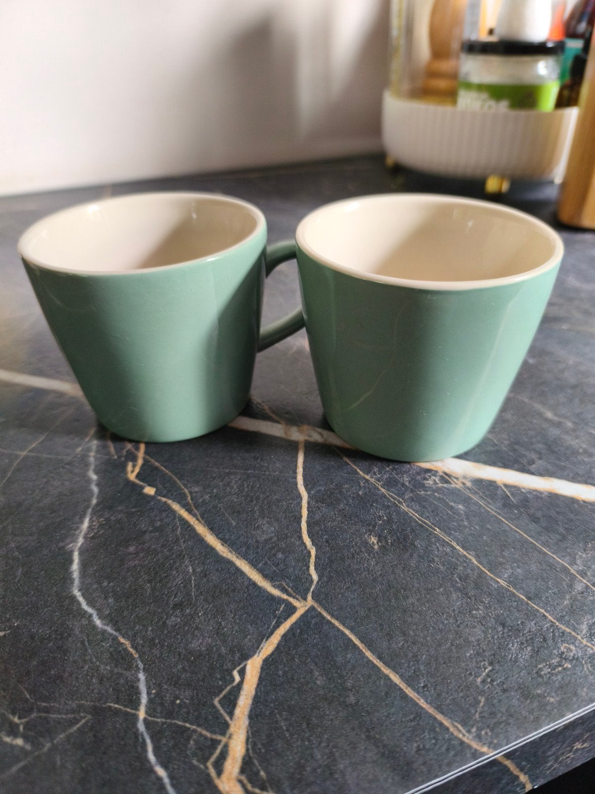 Dille & Kamille koffiekopjes - Zo goed als nieuw, Keramiek, Ophalen of Verzenden, Zo goed als nieuw, Overige stijlen