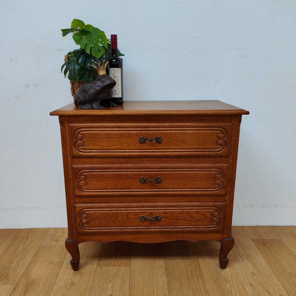 Vintage Queen Ann ladekast commode ladekastje 004, Valkenswaard, Gebruikt, Info@flashbackfurniture.nl, Eikenhout